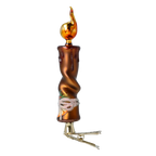 Spiced Amber Vigil | Hand-Painted Glass Ornament | Blubom 2022-639