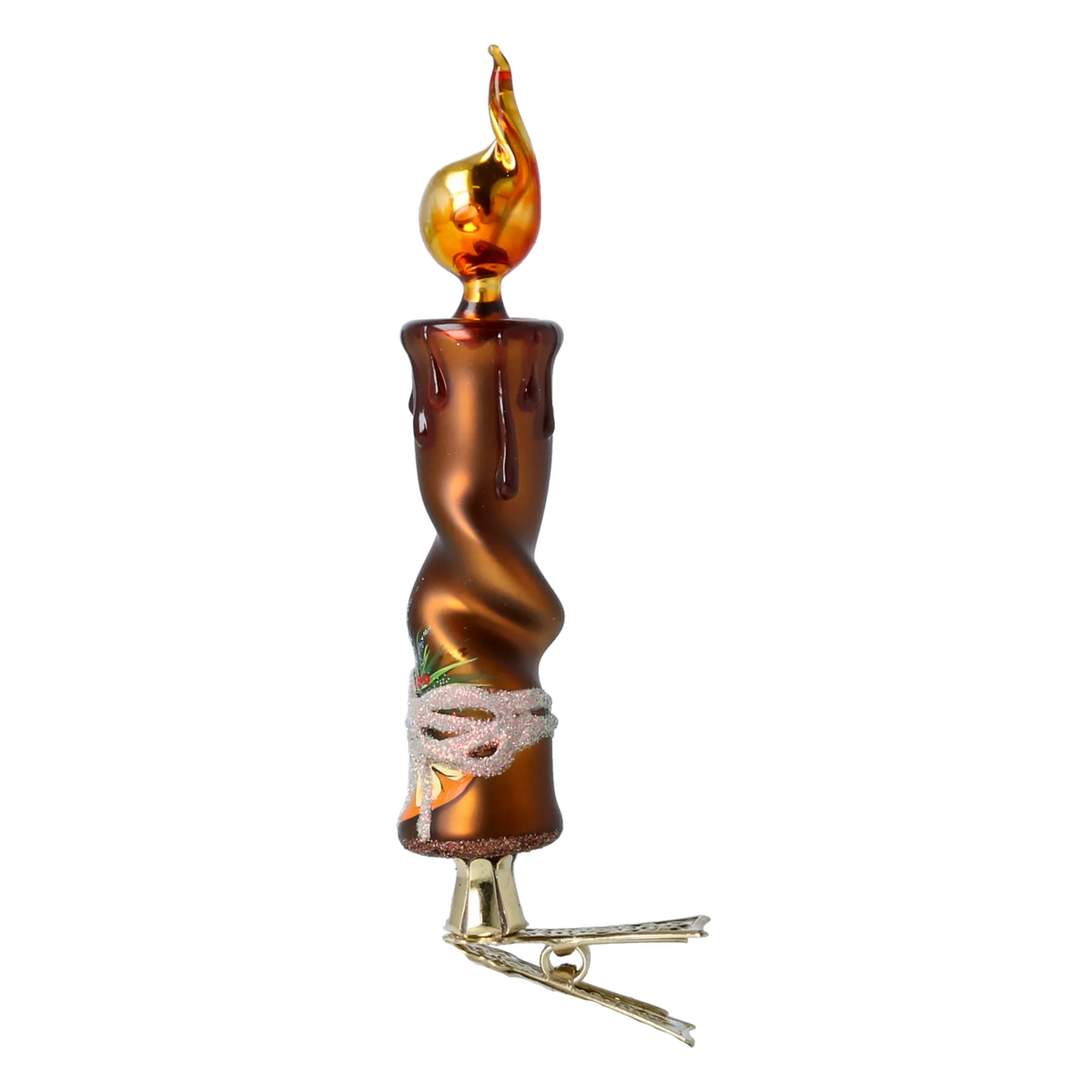 Spiced Amber Vigil | Hand-Painted Glass Ornament | Blubom 2022-639