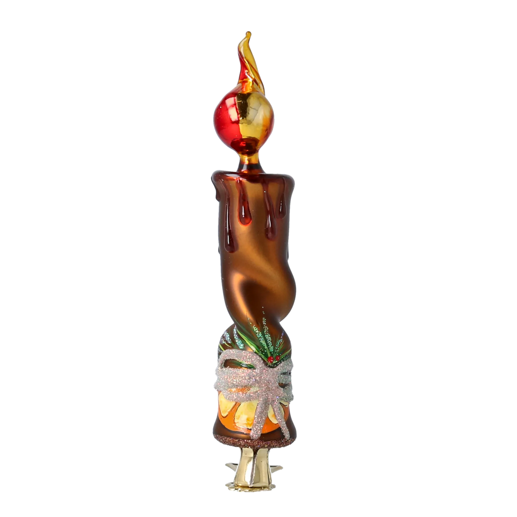 Spiced Amber Vigil | Hand-Painted Glass Ornament | Blubom 2022-639