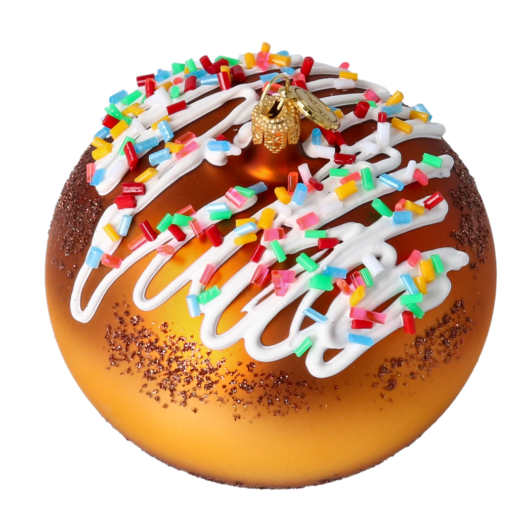 Amber Revelry | Hand-Painted Glass Ornament | Blubom 2022-648