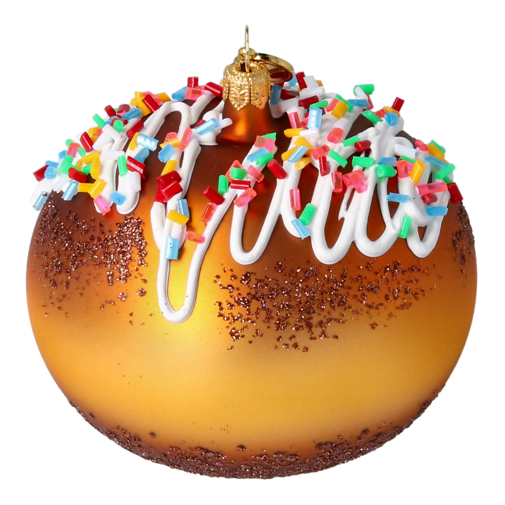 Amber Revelry | Hand-Painted Glass Ornament | Blubom 2022-648