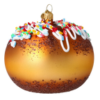 Amber Revelry | Hand-Painted Glass Ornament | Blubom 2022-648