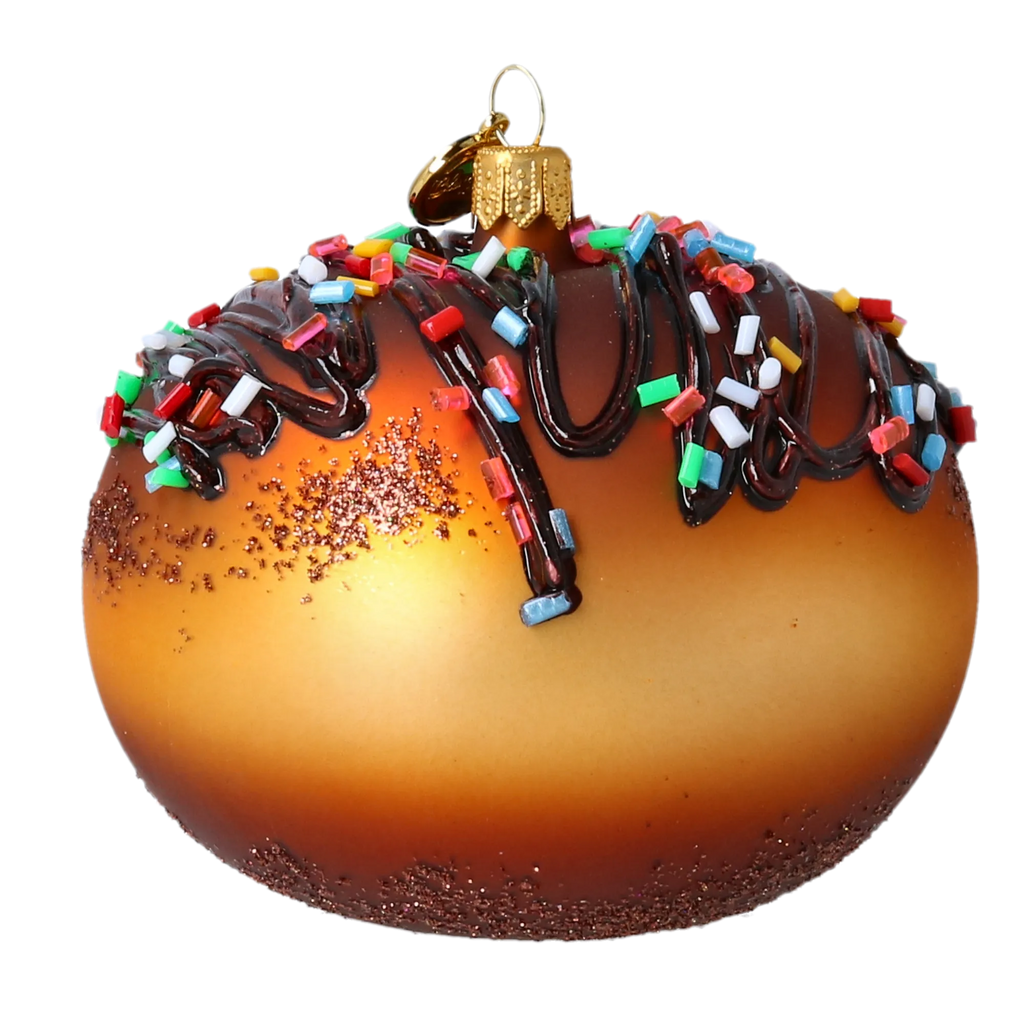 Amber Nectar Jubilee | Hand-Painted Glass Ornament | Blubom 2022-649