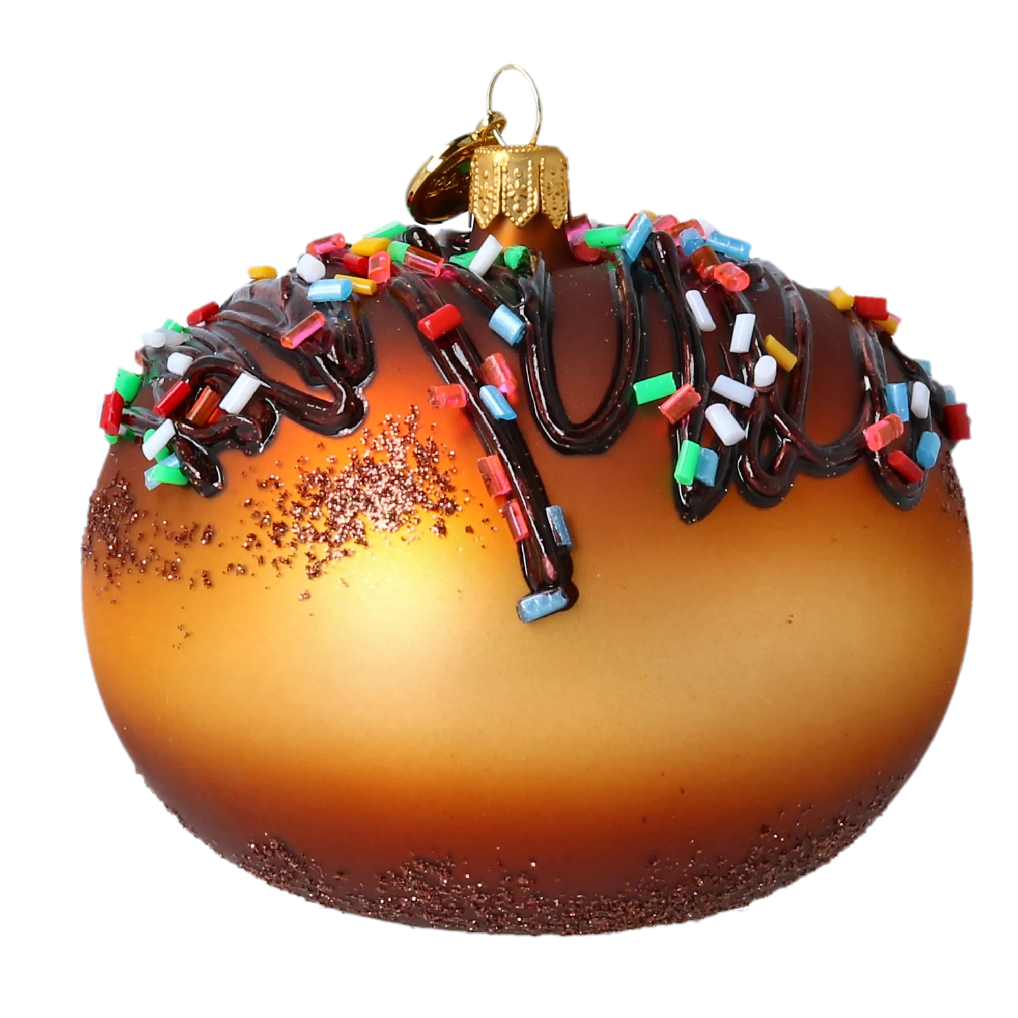 Amber Nectar Jubilee | Hand-Painted Glass Ornament | Blubom 2022-649