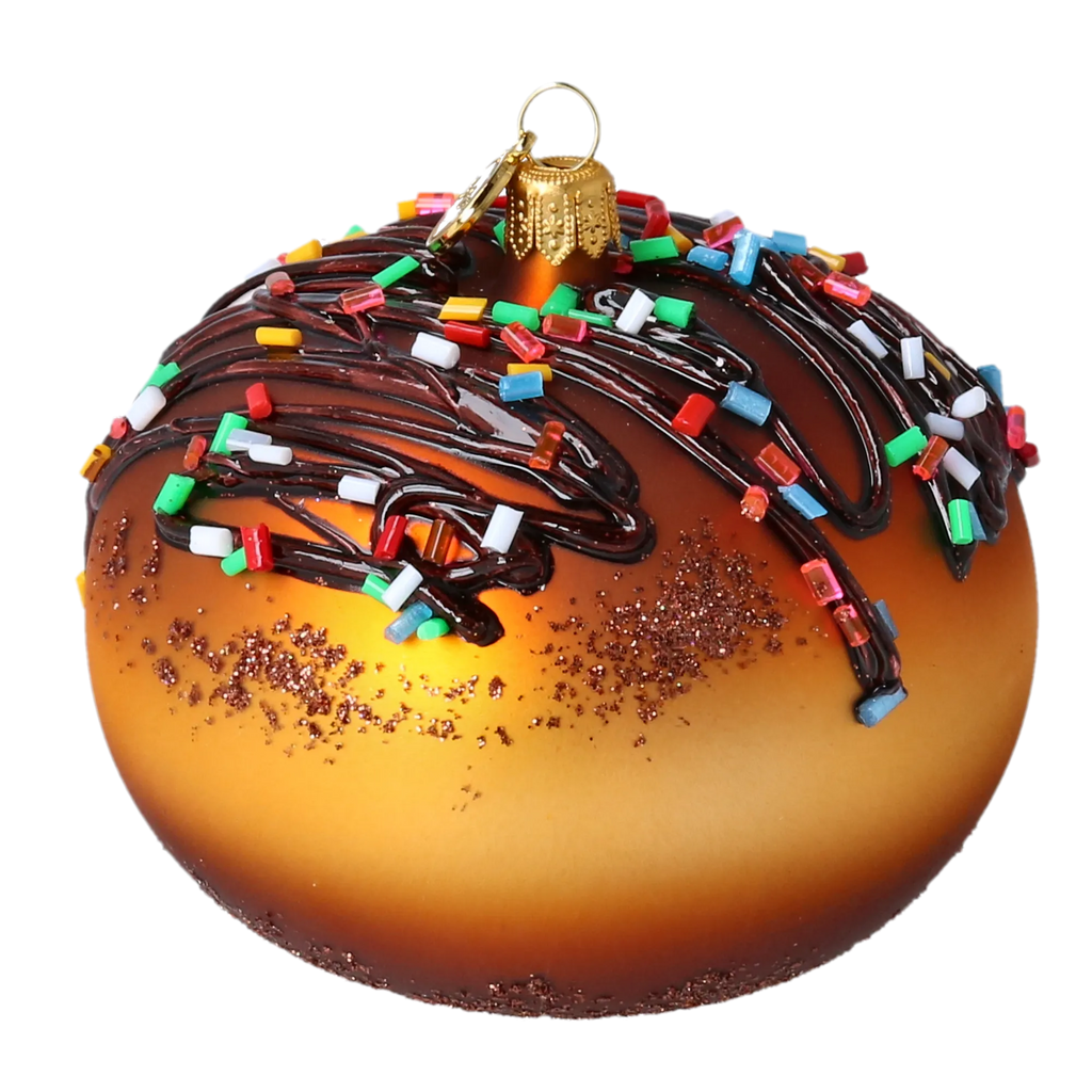 Amber Nectar Jubilee | Hand-Painted Glass Ornament | Blubom 2022-649