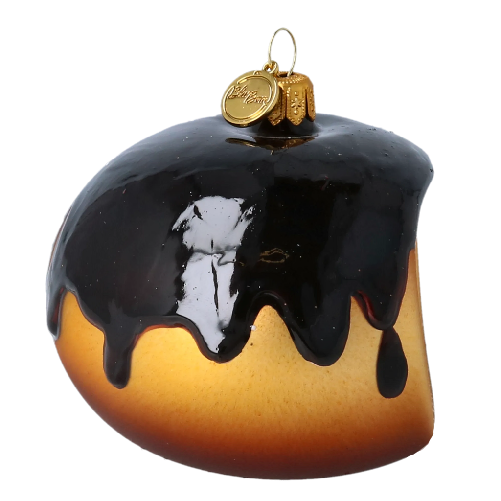 Velvet Cacao Drift | Hand-Painted Glass Ornament | Blubom 2022-651