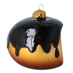 Velvet Cacao Drift | Hand-Painted Glass Ornament | Blubom 2022-651