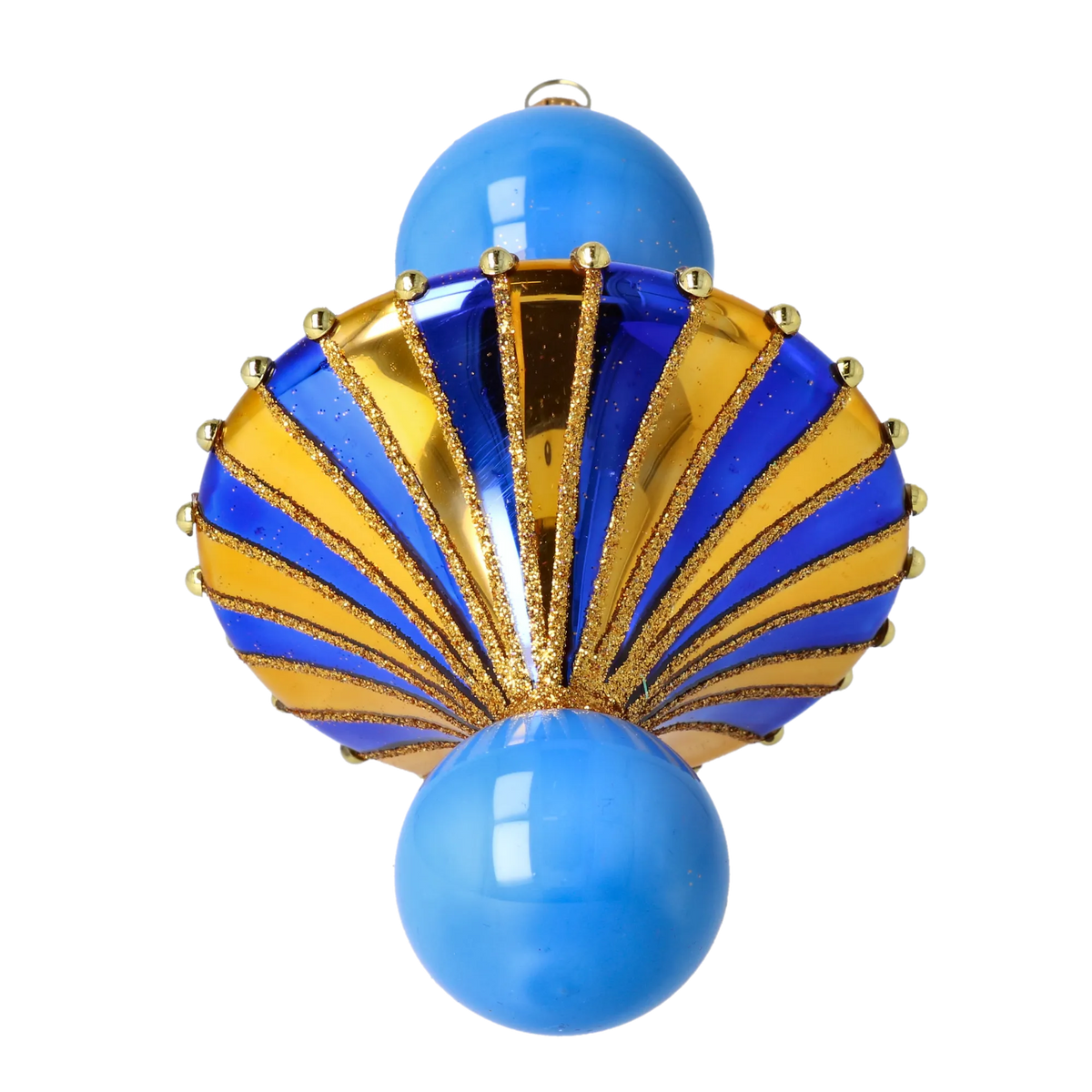 Azure Solstice | Hand-Painted Glass Ornament | Blubom 2022-658