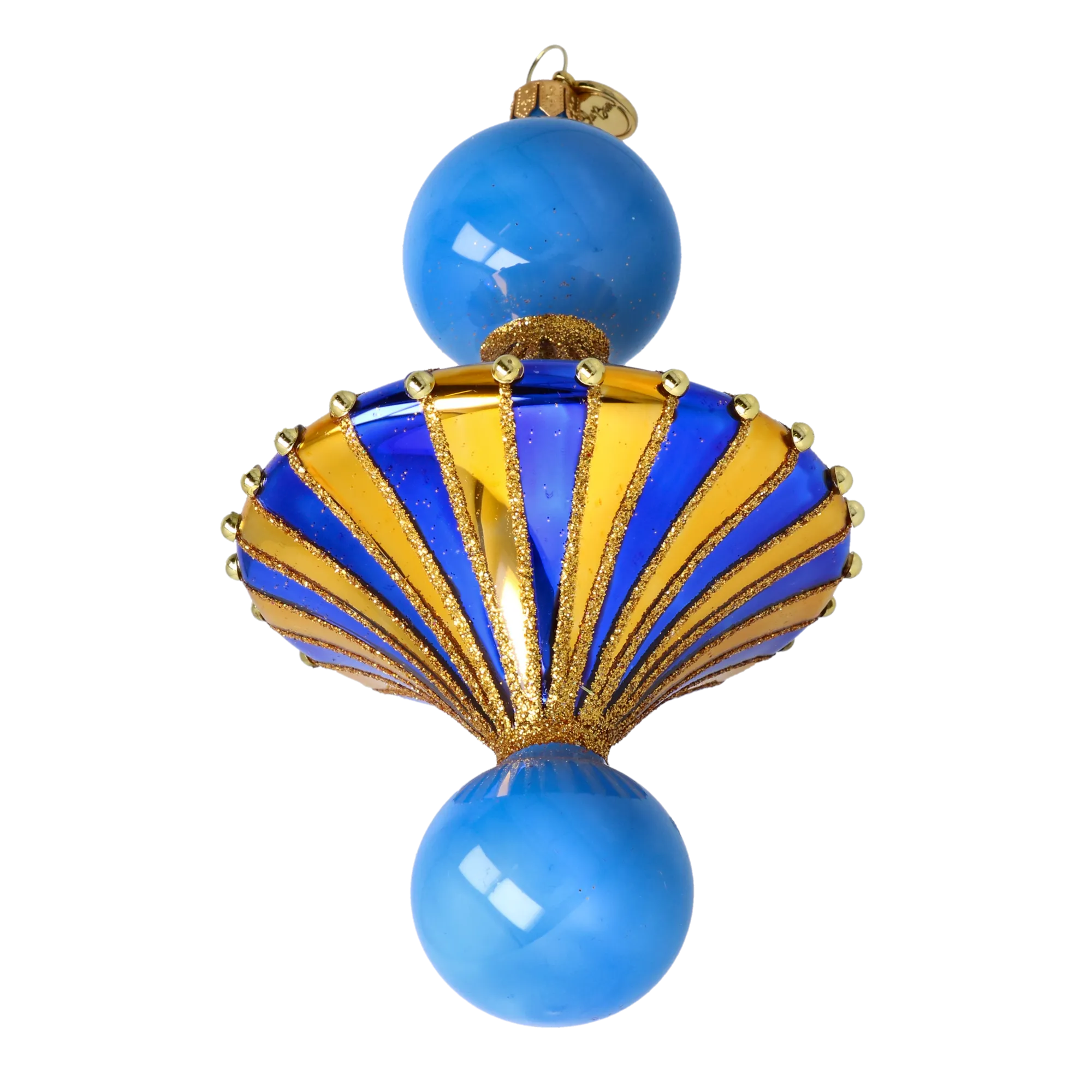 Azure Solstice | Hand-Painted Glass Ornament | Blubom 2022-658