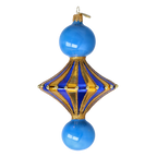 Azure Solstice | Hand-Painted Glass Ornament | Blubom 2022-658