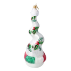 Mirthful Holly Spire | Hand-Painted Glass Ornament | Blubom 2022-660