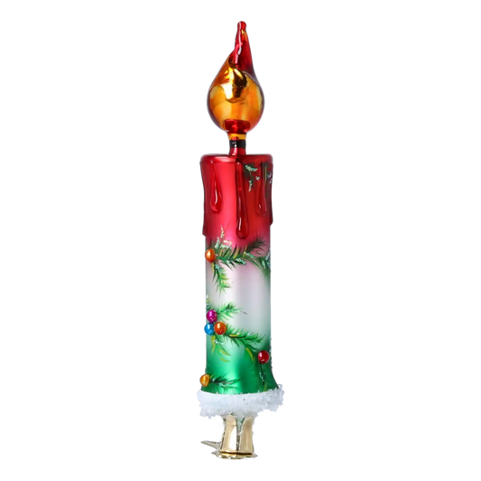 Tree Branch Glow  Handmade Glass Christmas ornaments Candle
