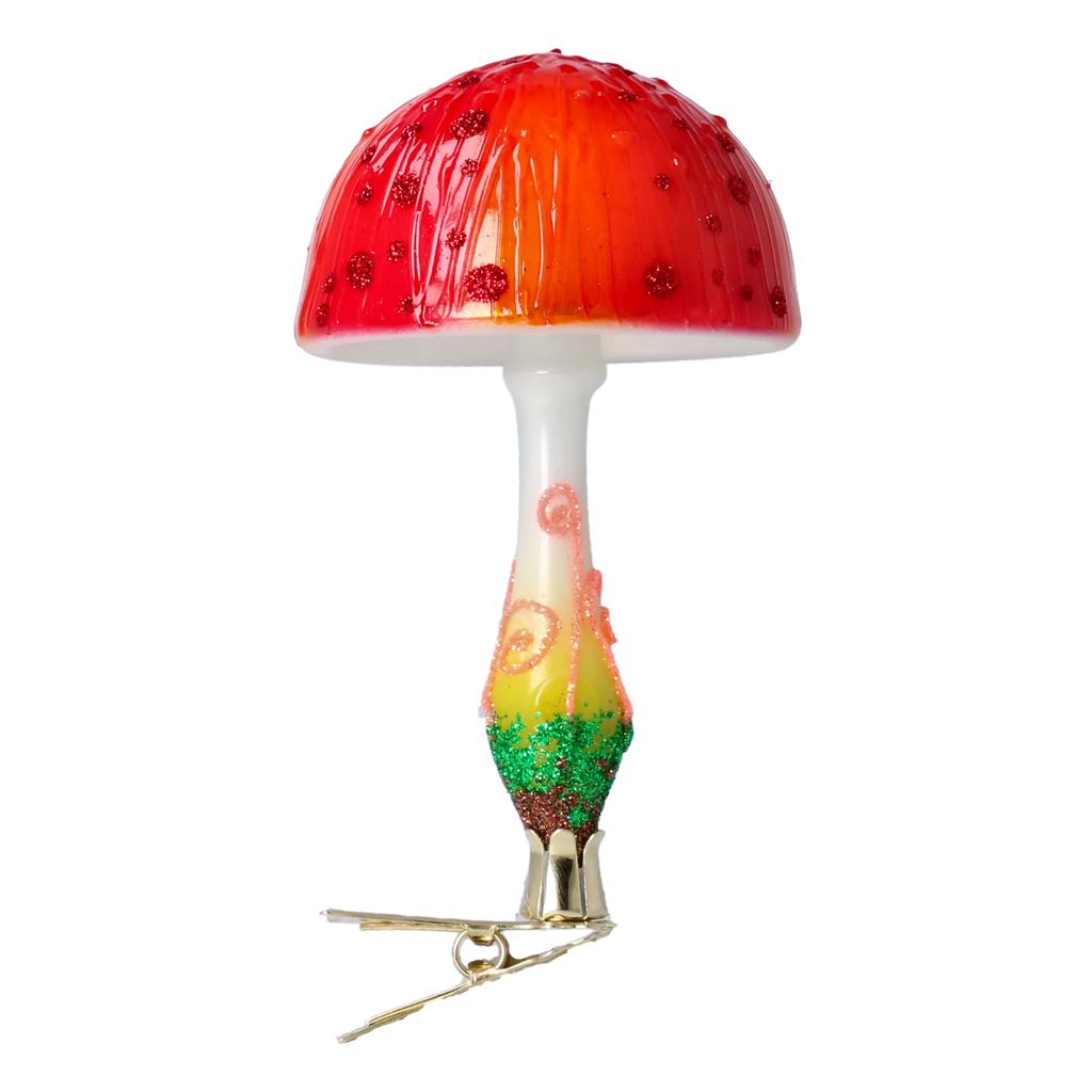 Crimson Earthly Sovereign | Hand-Painted Glass Ornament | Blubom 2022-681