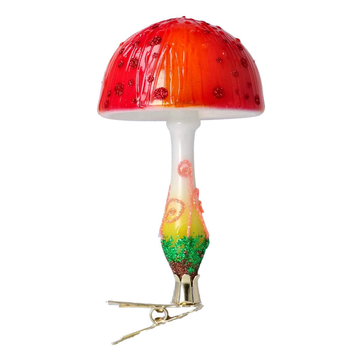 Crimson Earthly Sovereign | Hand-Painted Glass Ornament | Blubom 2022-681