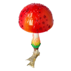 Crimson Earthly Sovereign | Hand-Painted Glass Ornament | Blubom 2022-681