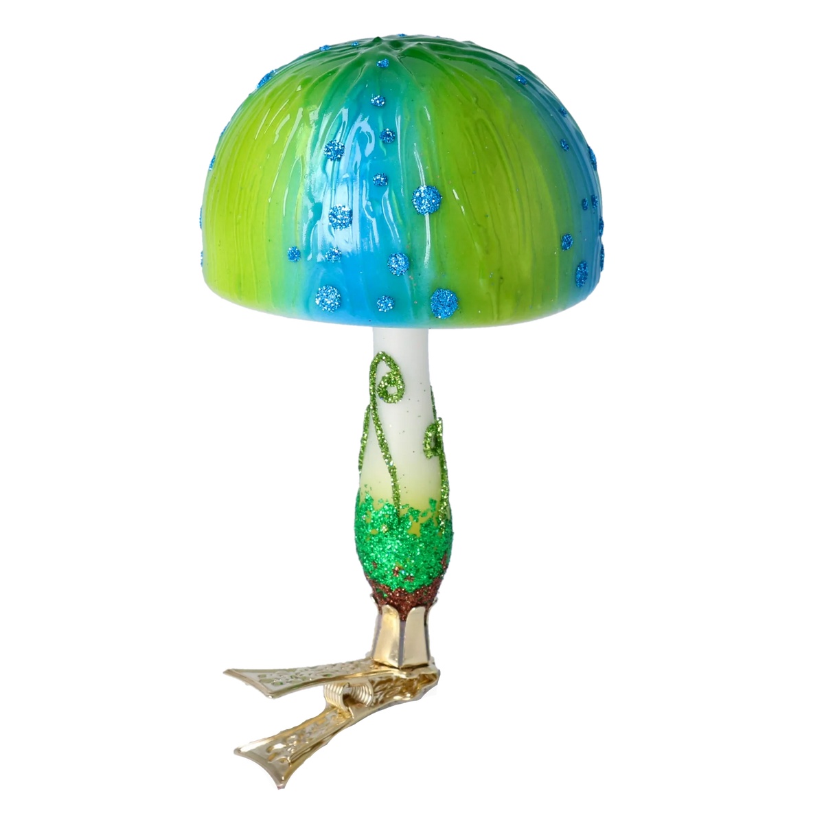 Electric Moss Sentry | Hand-Painted Glass Ornament | Blubom 2022-682