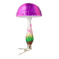 Load image into Gallery viewer, Forest Mushroom on a Clip. Handmade Glass Christmas ornament. 2022-683
