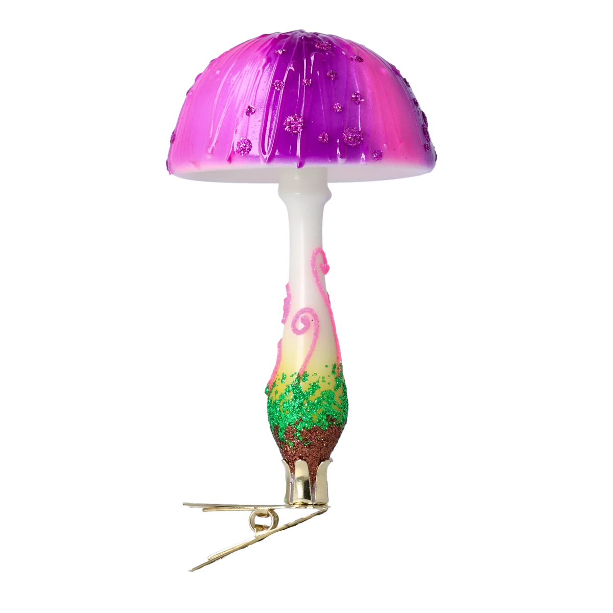 Radiant Amethyst Bloom | Hand-Painted Glass Ornament | Blubom 2022-683