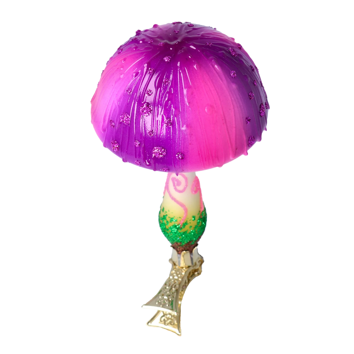 Radiant Amethyst Bloom | Hand-Painted Glass Ornament | Blubom 2022-683