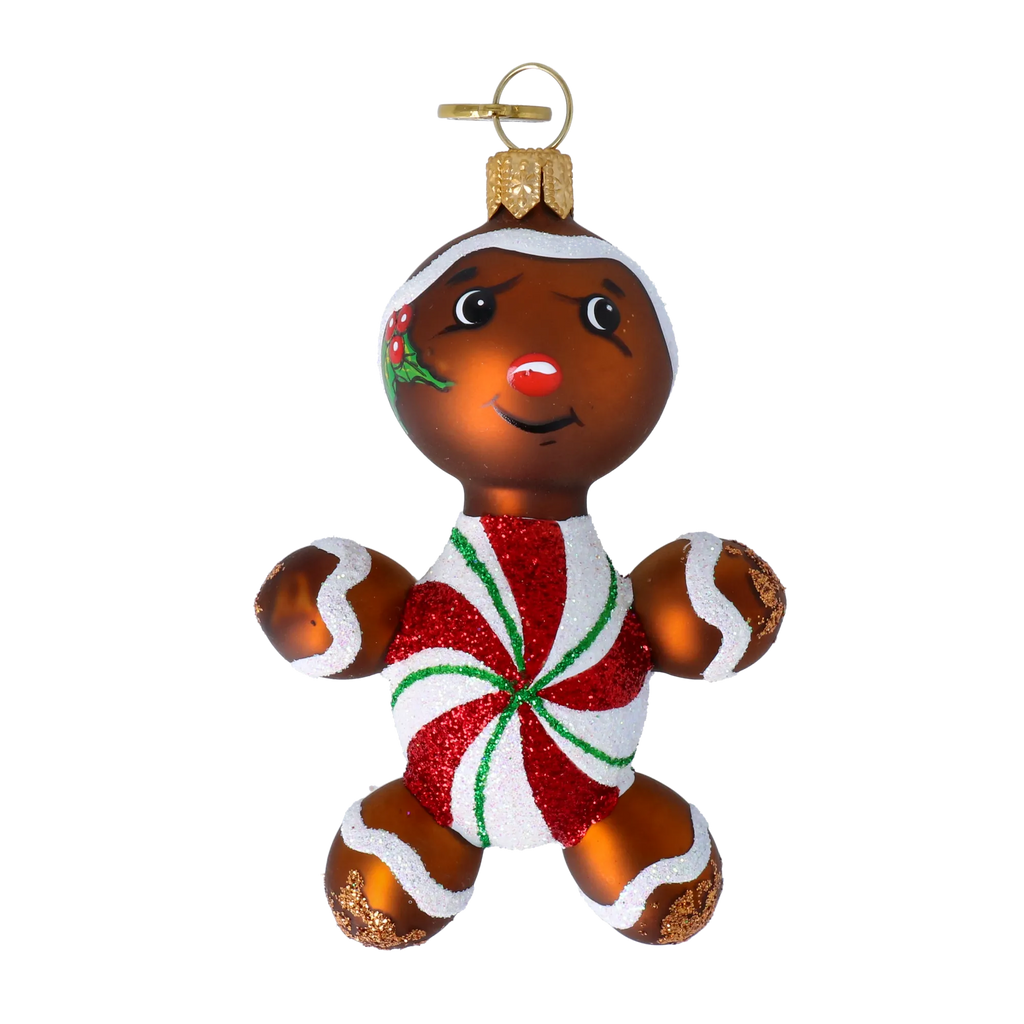 Spiced Peppermint Voyager | Hand-Painted Glass Ornament | Blubom 2022-684