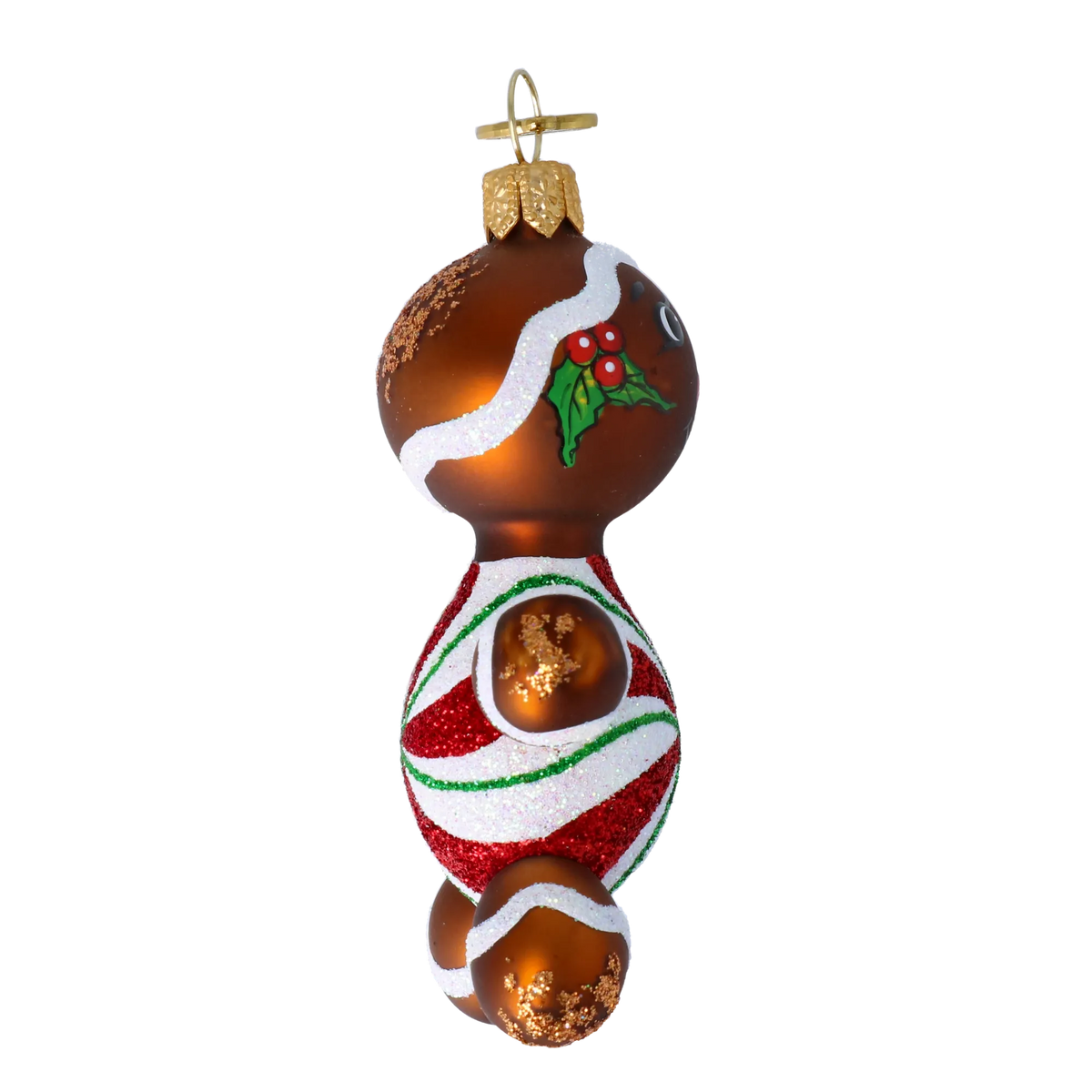 Spiced Peppermint Voyager | Hand-Painted Glass Ornament | Blubom 2022-684