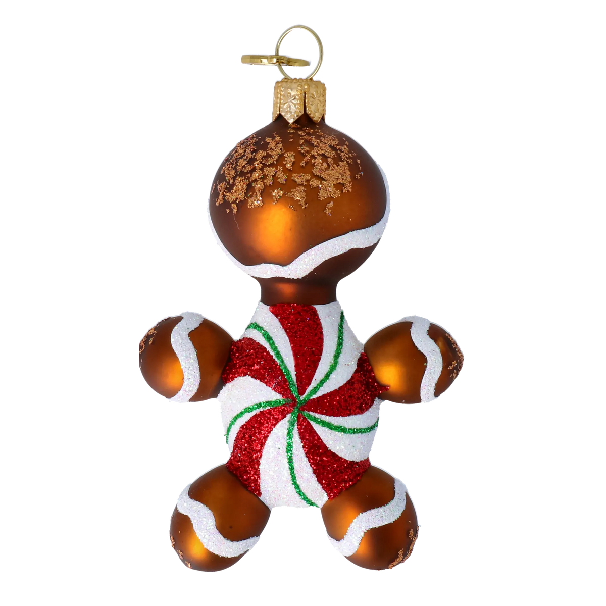 Spiced Peppermint Voyager | Hand-Painted Glass Ornament | Blubom 2022-684