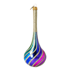 Gilded Chromatic Rhythm | Hand-Painted Glass Ornament | Blubom 2022-686