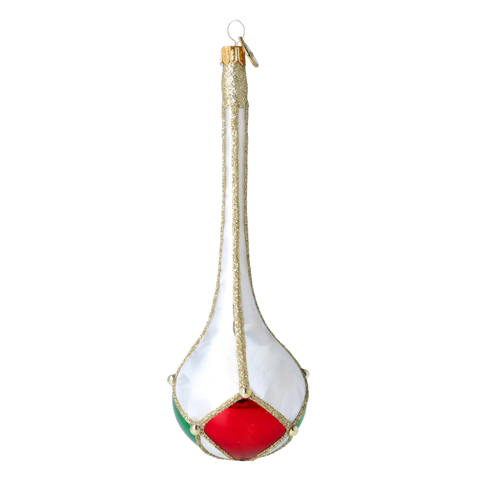 Alabaster Gilded Stillness | Hand-Painted Glass Ornament | Blubom 2022-687