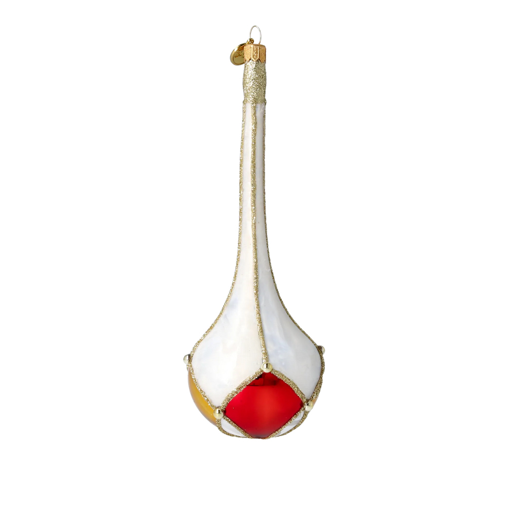 Alabaster Ember | Hand-Painted Glass Ornament | Blubom 2022-688