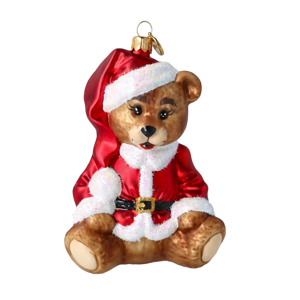 Earnest Crimson Cub | Hand-Painted Glass Ornament | Blubom 2022-695