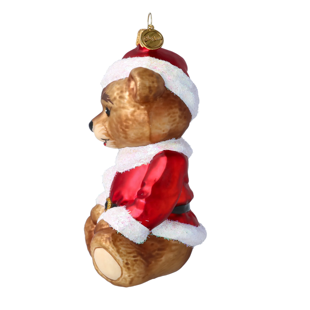 Earnest Crimson Cub | Hand-Painted Glass Ornament | Blubom 2022-695