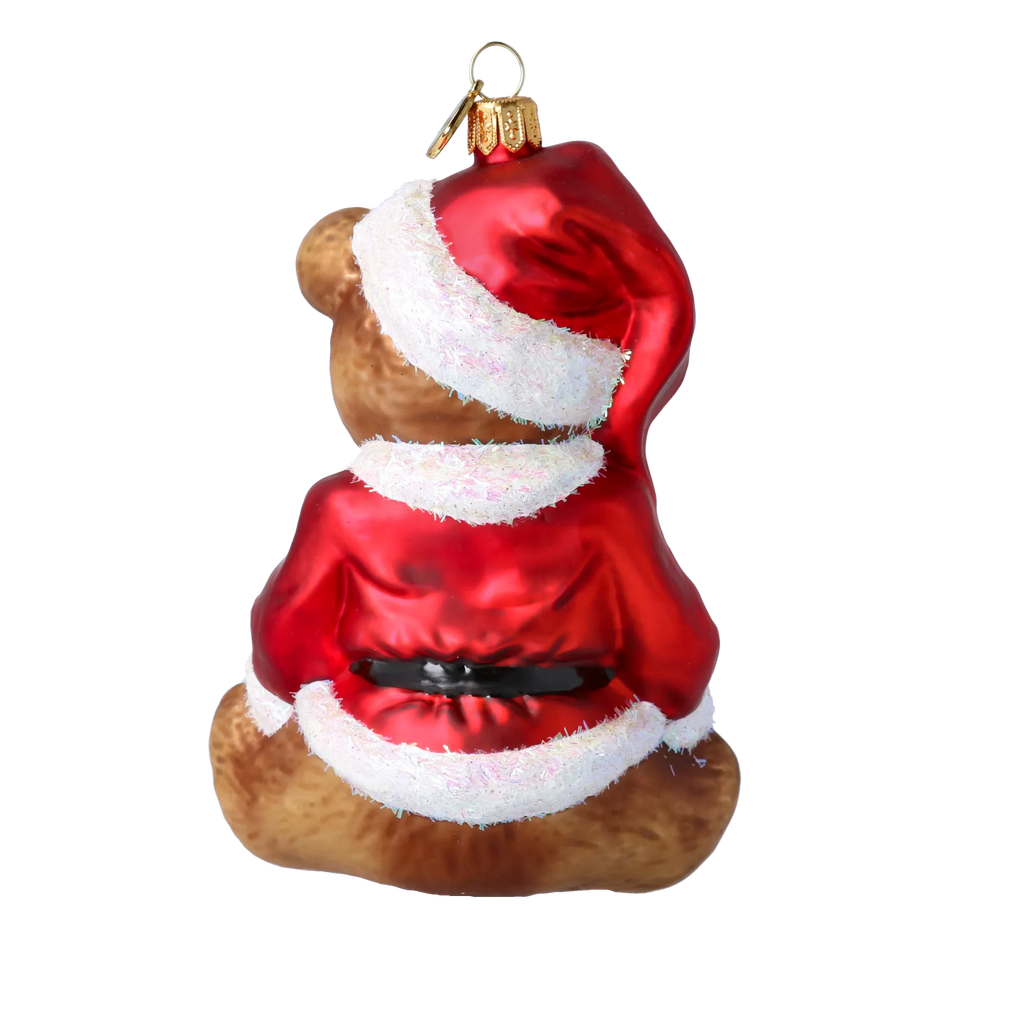 Earnest Crimson Cub | Hand-Painted Glass Ornament | Blubom 2022-695