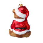 Earnest Crimson Cub | Hand-Painted Glass Ornament | Blubom 2022-695