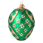 Emerald Garden Reverie | Hand-Painted Glass Ornament | Blubom 2022-697