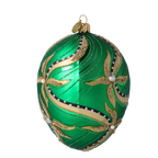 Emerald Sovereign Nocturne | Hand-Painted Glass Ornament | Blubom 2022-716