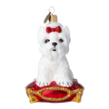 Noble Highland Scarlet Bow | Hand-Painted Glass Ornament | Blubom 2022-717