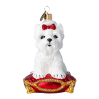 Noble Highland Scarlet Bow | Hand-Painted Glass Ornament | Blubom 2022-717