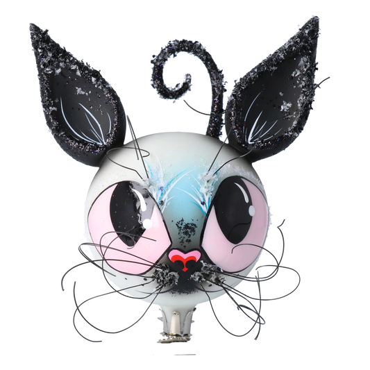 Magic Cat - Charming Glass Decoration. Handmade Glass Christmas ornament. 2022-718