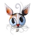 Inquisitive Frost Prowler | Hand-Painted Glass Ornament | Blubom 2022-719