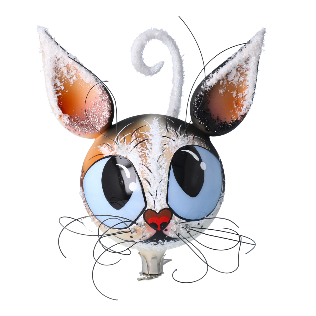 Inquisitive Frost Prowler | Hand-Painted Glass Ornament | Blubom 2022-719