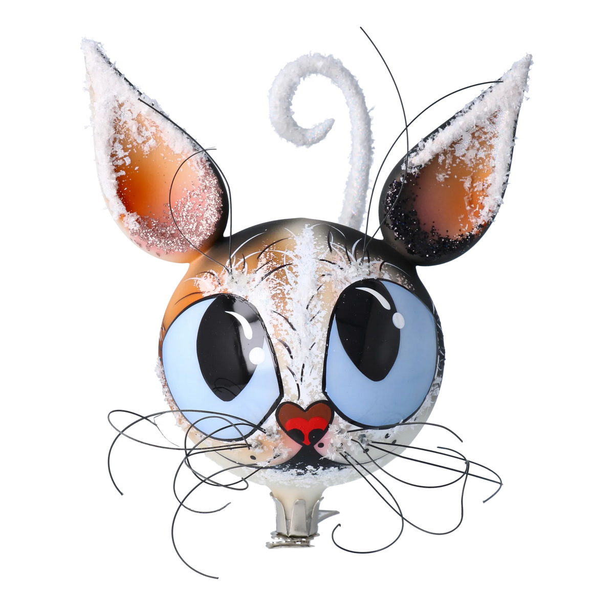 Inquisitive Frost Prowler | Hand-Painted Glass Ornament | Blubom 2022-719