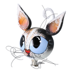 Inquisitive Frost Prowler | Hand-Painted Glass Ornament | Blubom 2022-719