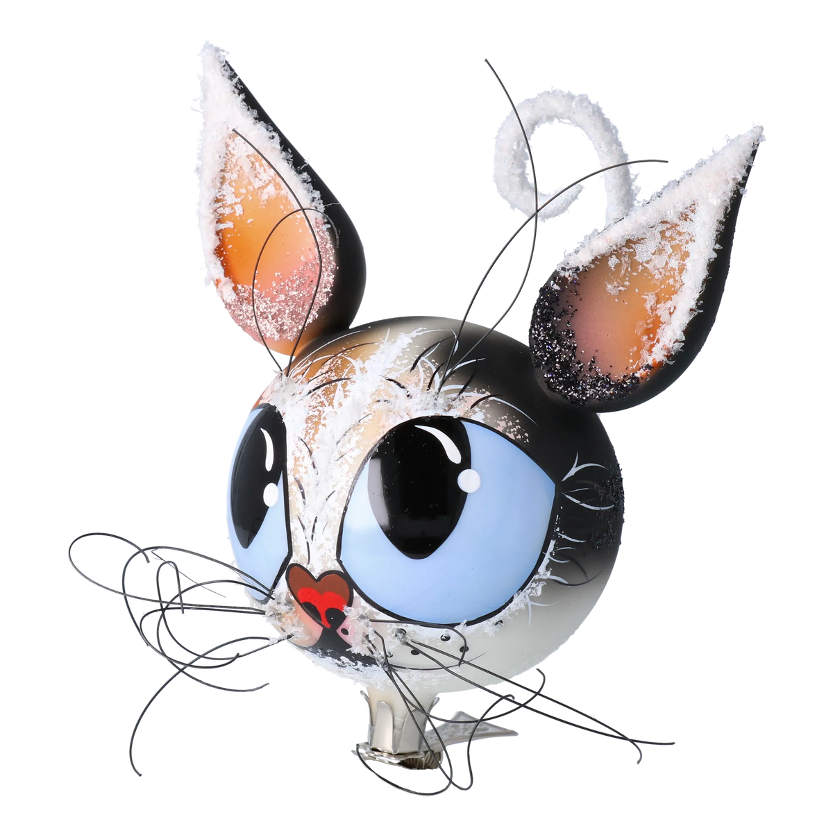 Inquisitive Frost Prowler | Hand-Painted Glass Ornament | Blubom 2022-719