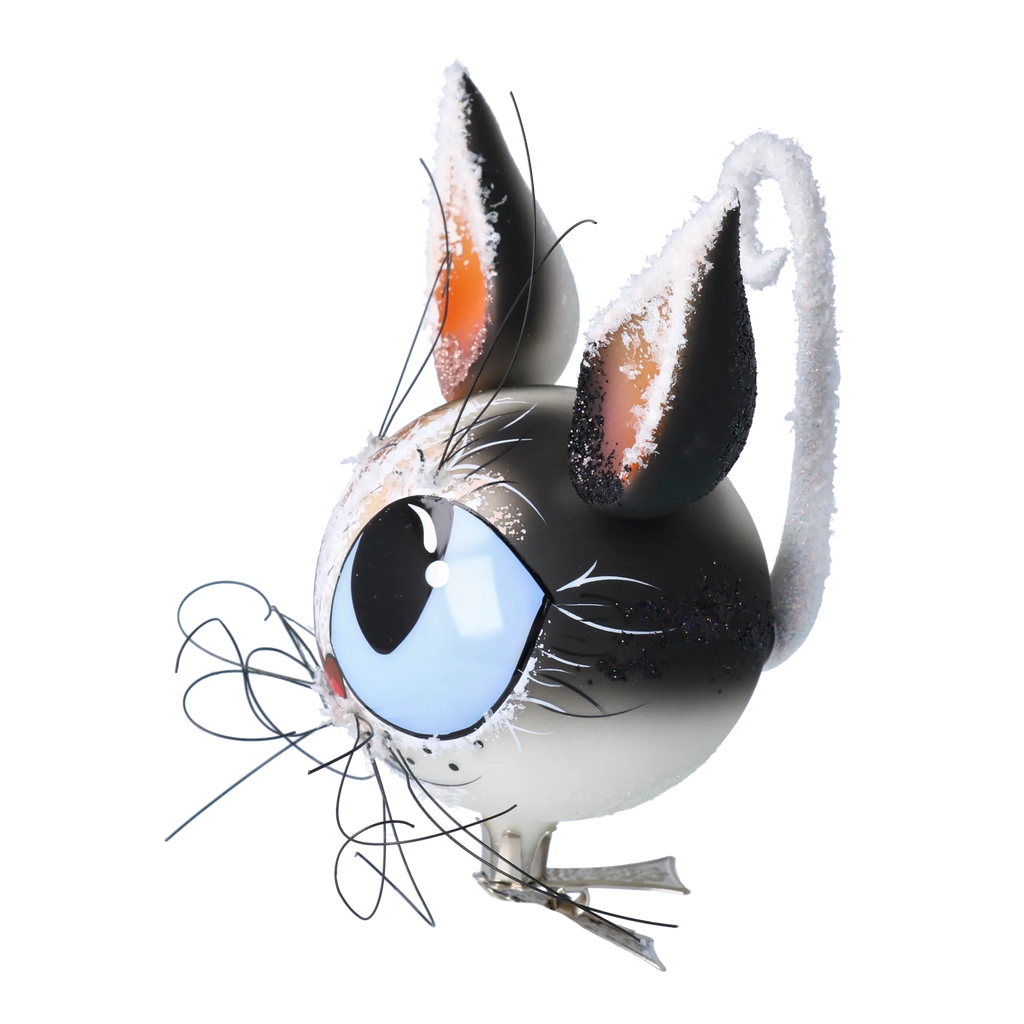 Inquisitive Frost Prowler | Hand-Painted Glass Ornament | Blubom 2022-719