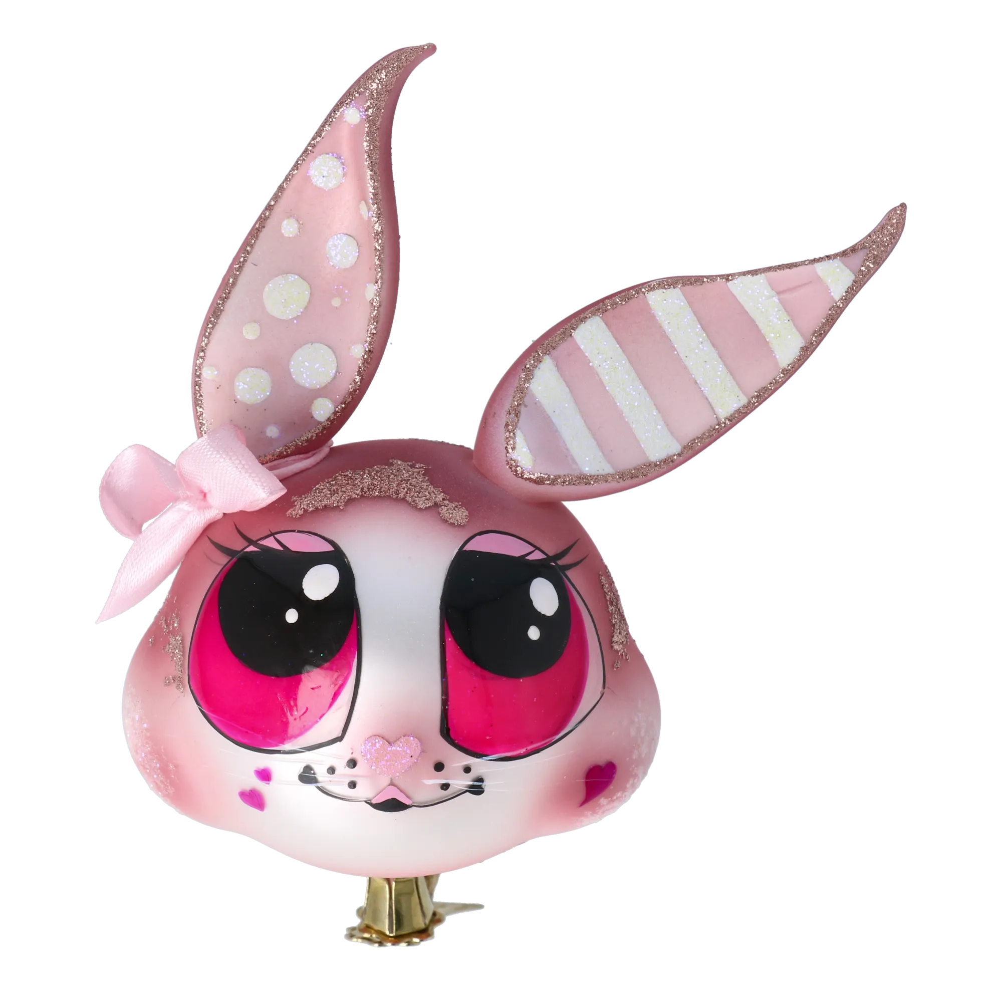 Fairy Tale Hare. Handmade Glass Christmas ornament. 2022-720