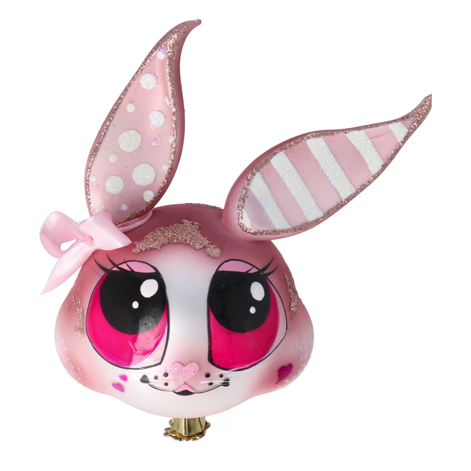 Fairy Tale Hare. Handmade Glass Christmas ornament. 2022-720