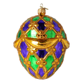 Imperial Midnight Masquerade | Hand-Painted Glass Ornament | Blubom 2024-005