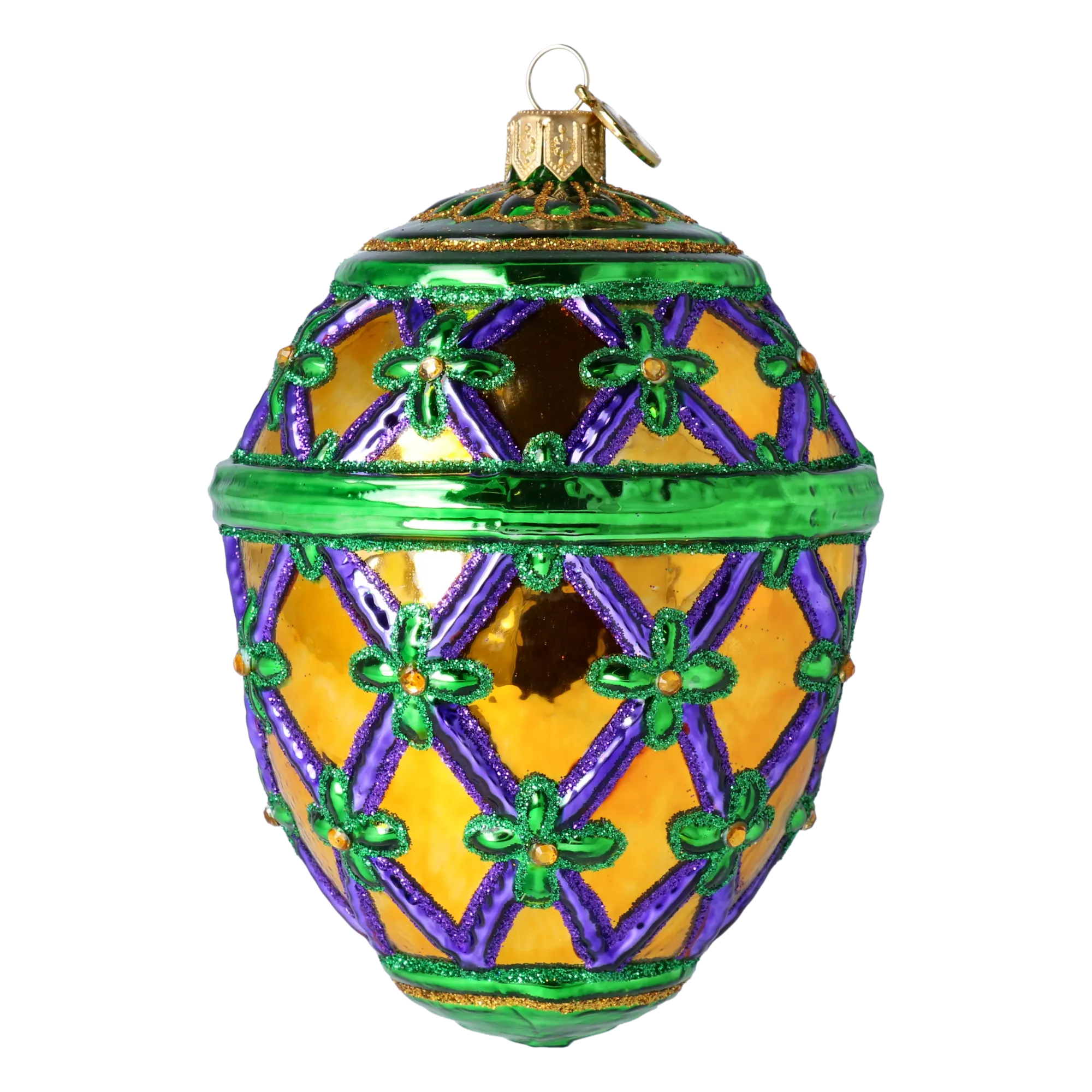 Mardi Gras Stained-Glass Classic Egg