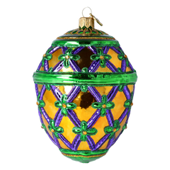 Mardi Gras Stained-Glass Classic Egg