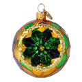 Emerald Solstice | Hand-Painted Glass Ornament | Blubom 2024-016